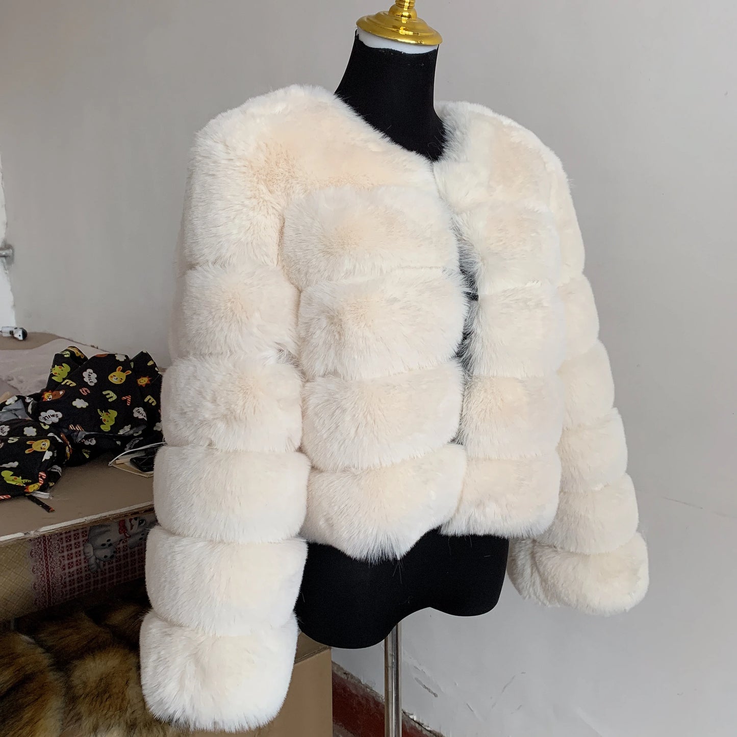 fox fur fluffy jacket