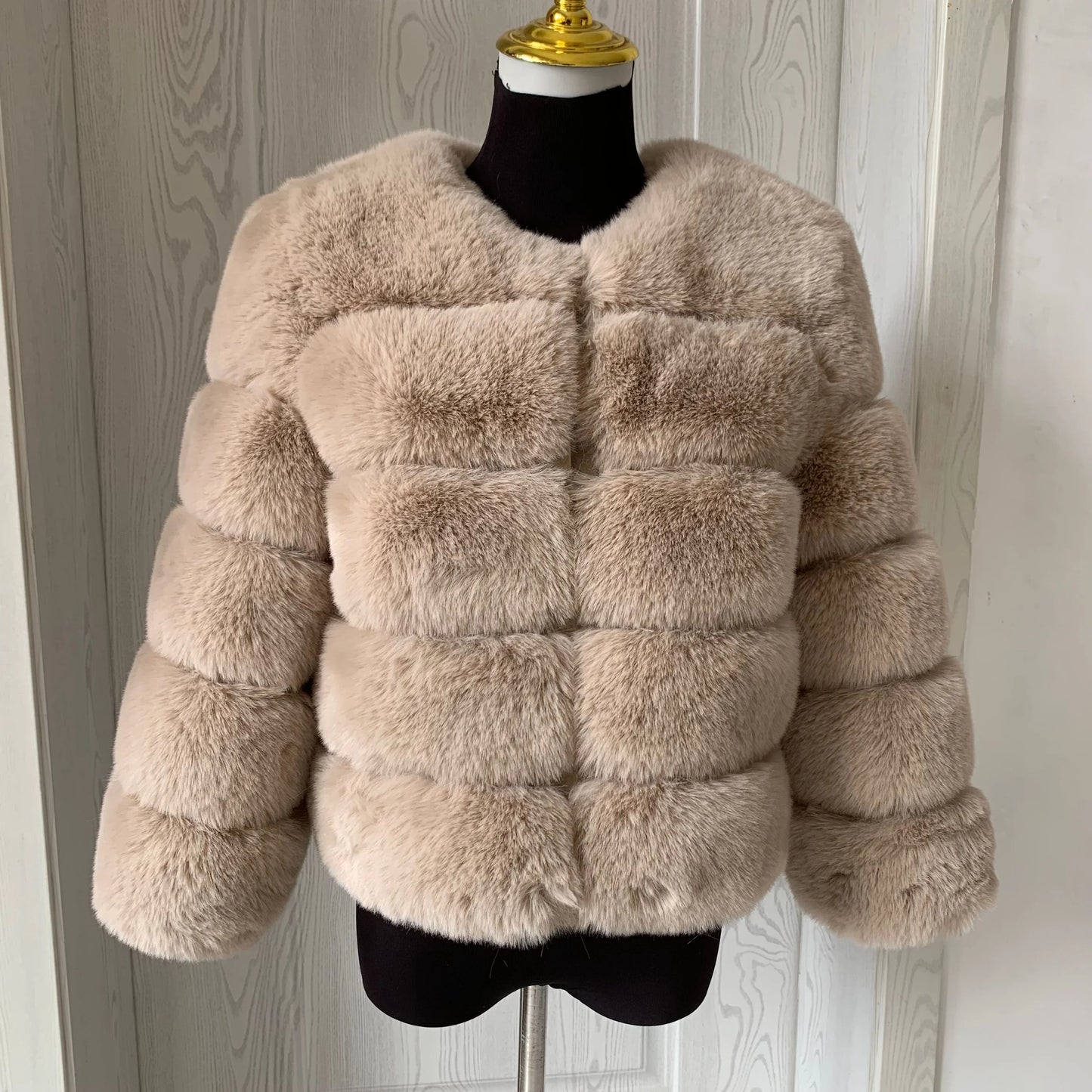 fox fur fluffy jacket
