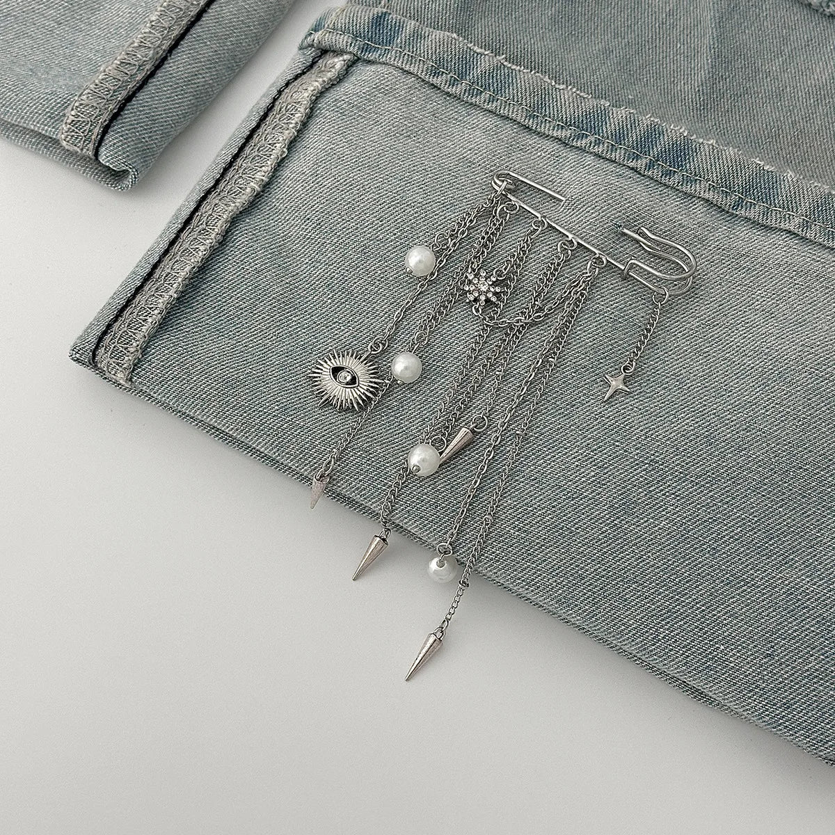 Fashion Evil Eye Pearl Brooch