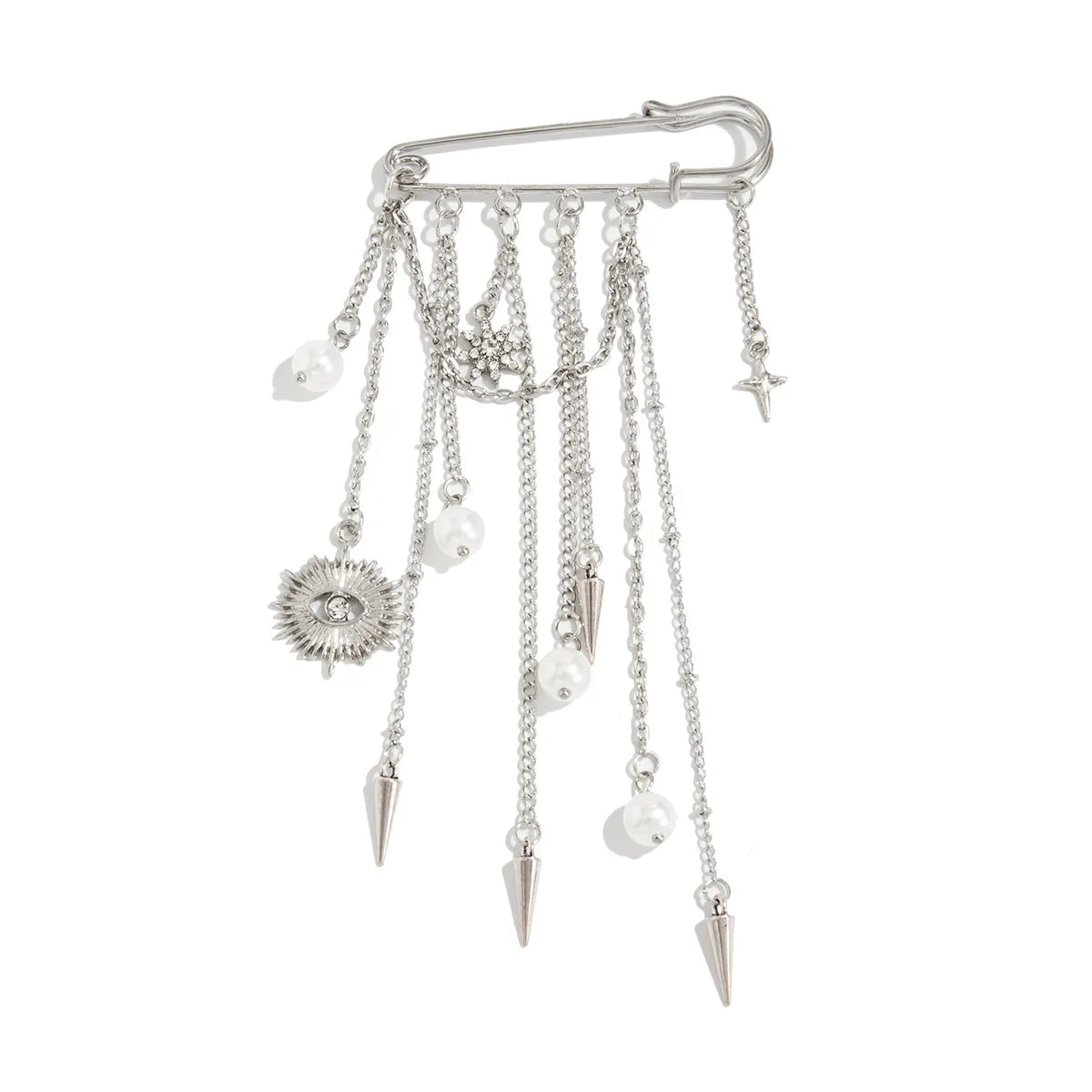 Fashion Evil Eye Pearl Brooch