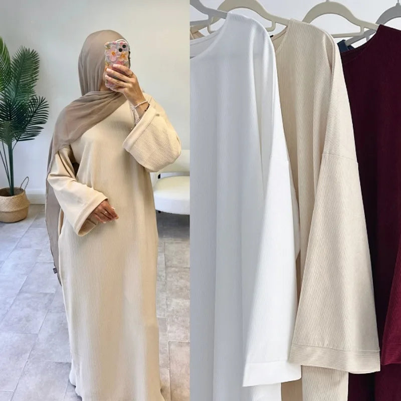 Asala Corduroy Abaya Dress