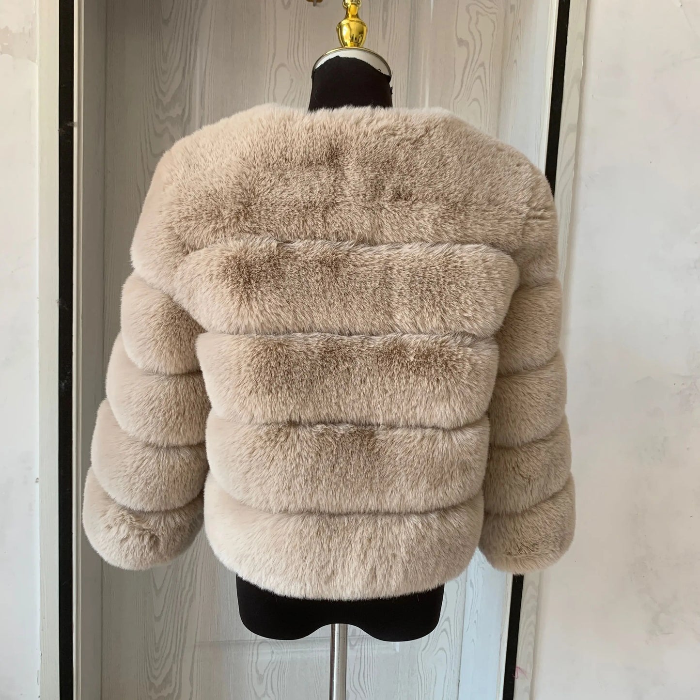 fox fur fluffy jacket