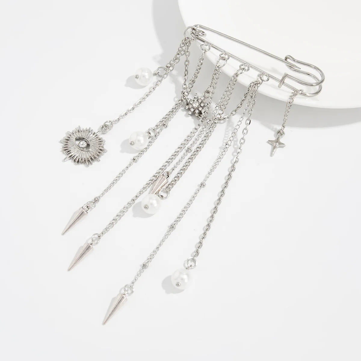 Fashion Evil Eye Pearl Brooch