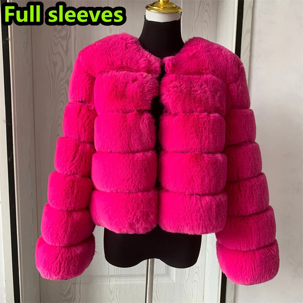 fox fur fluffy jacket