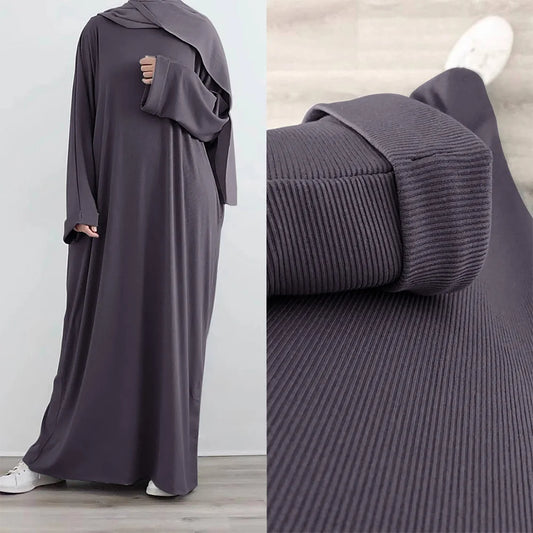 Nouf Rib Knit Abaya