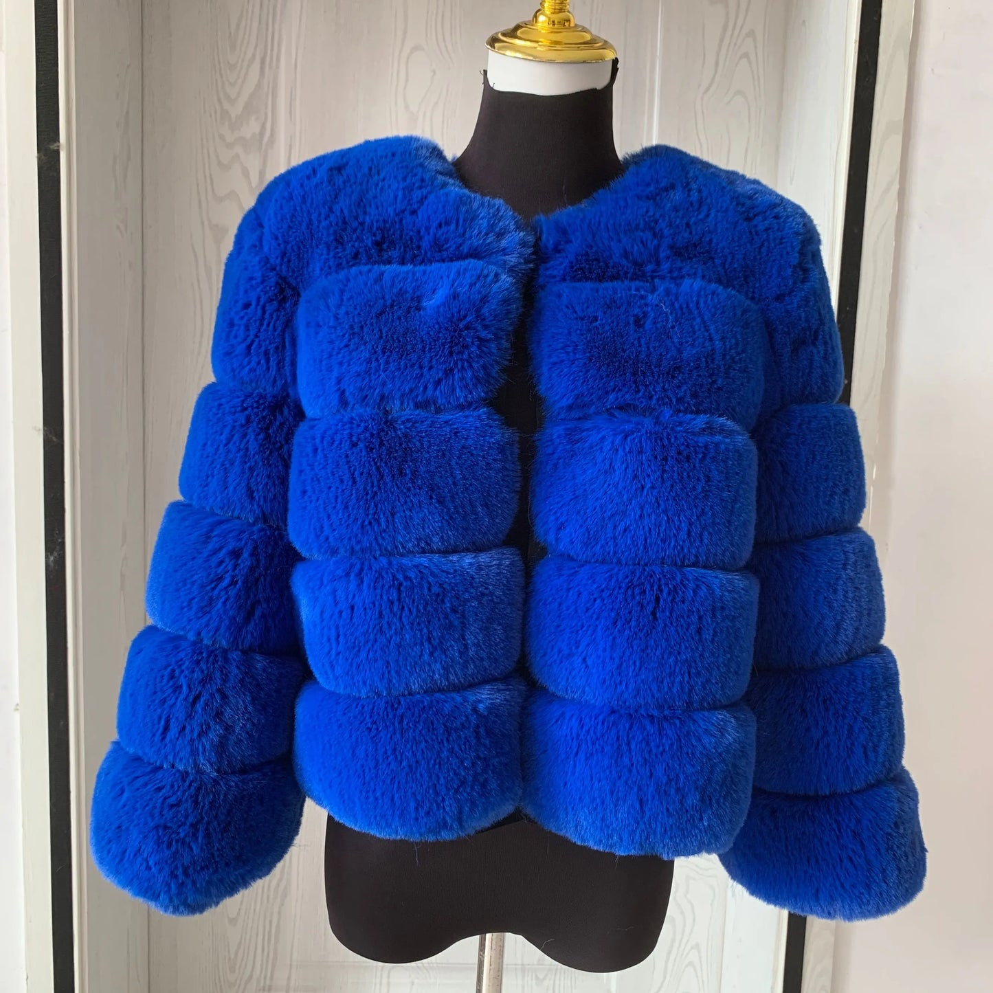 fox fur fluffy jacket
