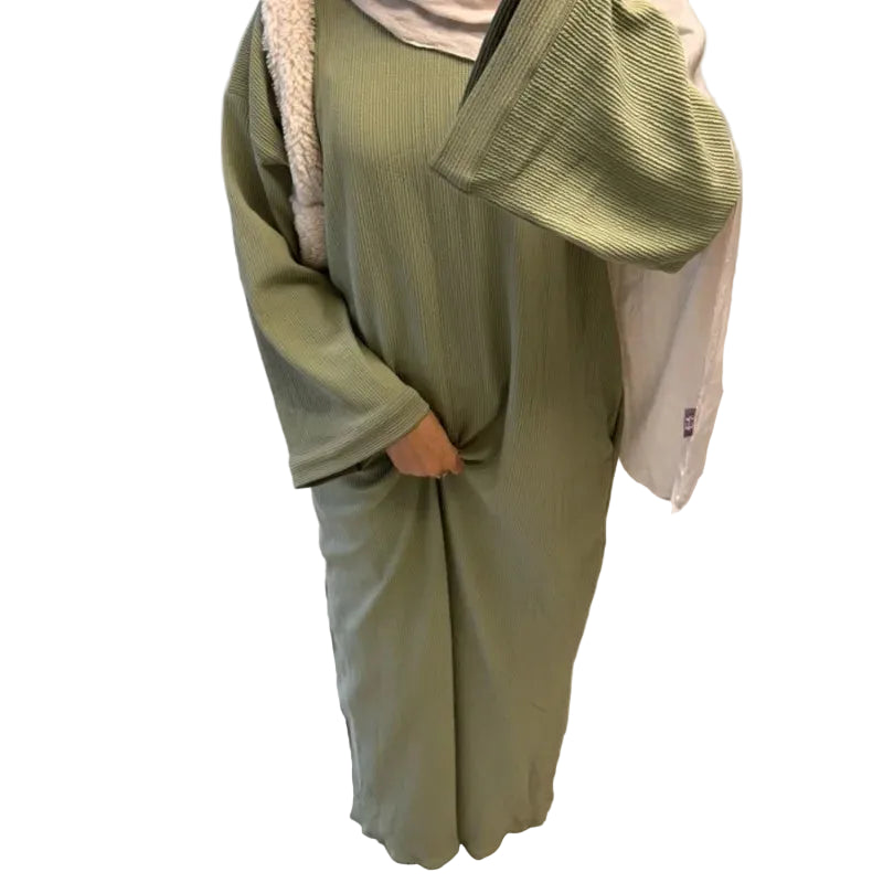 Asala Corduroy Abaya Dress