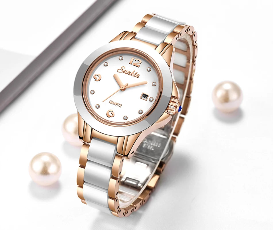 Lige Rose Gold Bracelet Watches