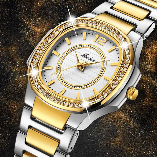 Jehan2 Diamond Quartz Gold Wrist Watch