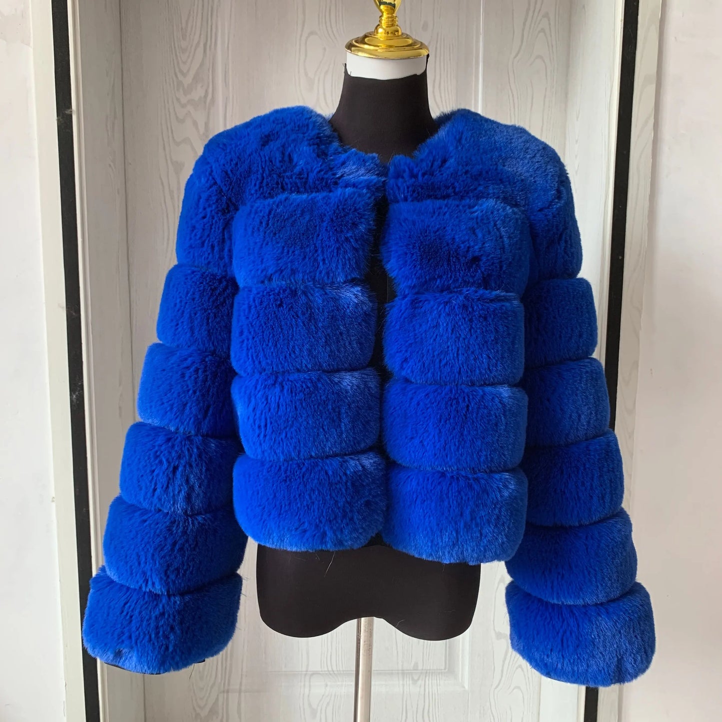 fox fur fluffy jacket