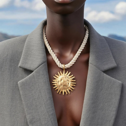 Sun Flower Pendant Necklace