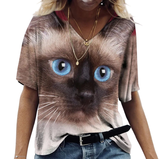 Catty  Cat 3D Print  T Shirt