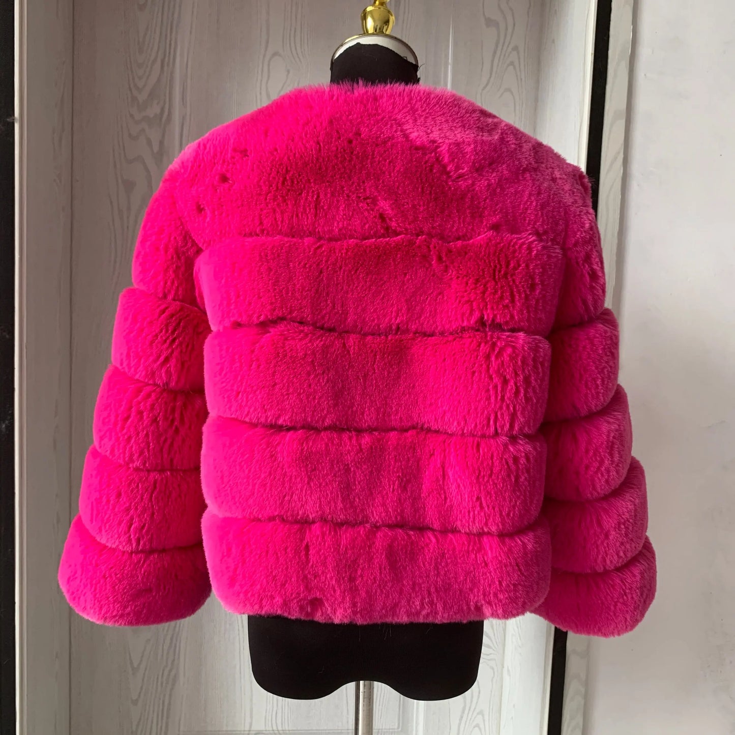 fox fur fluffy jacket