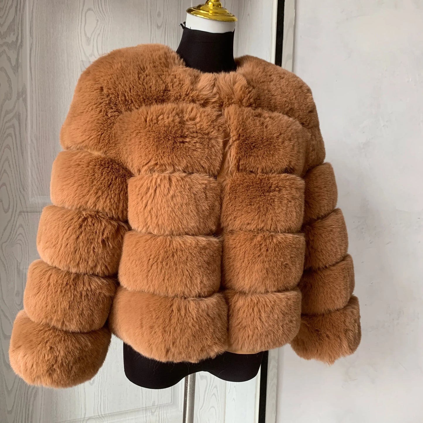 fox fur fluffy jacket