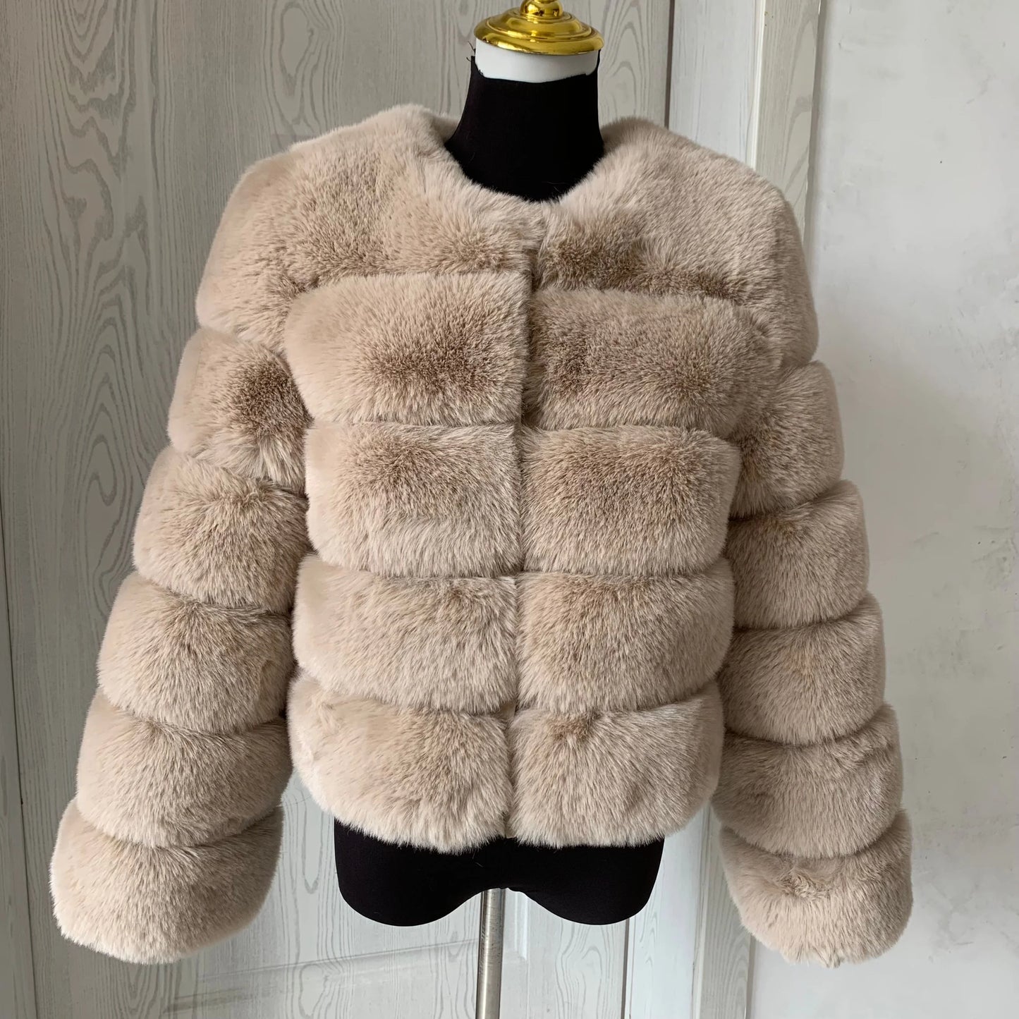 fox fur fluffy jacket