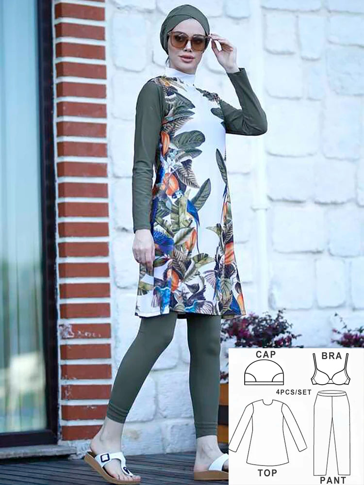 Fattouma Floral Modest Burkini