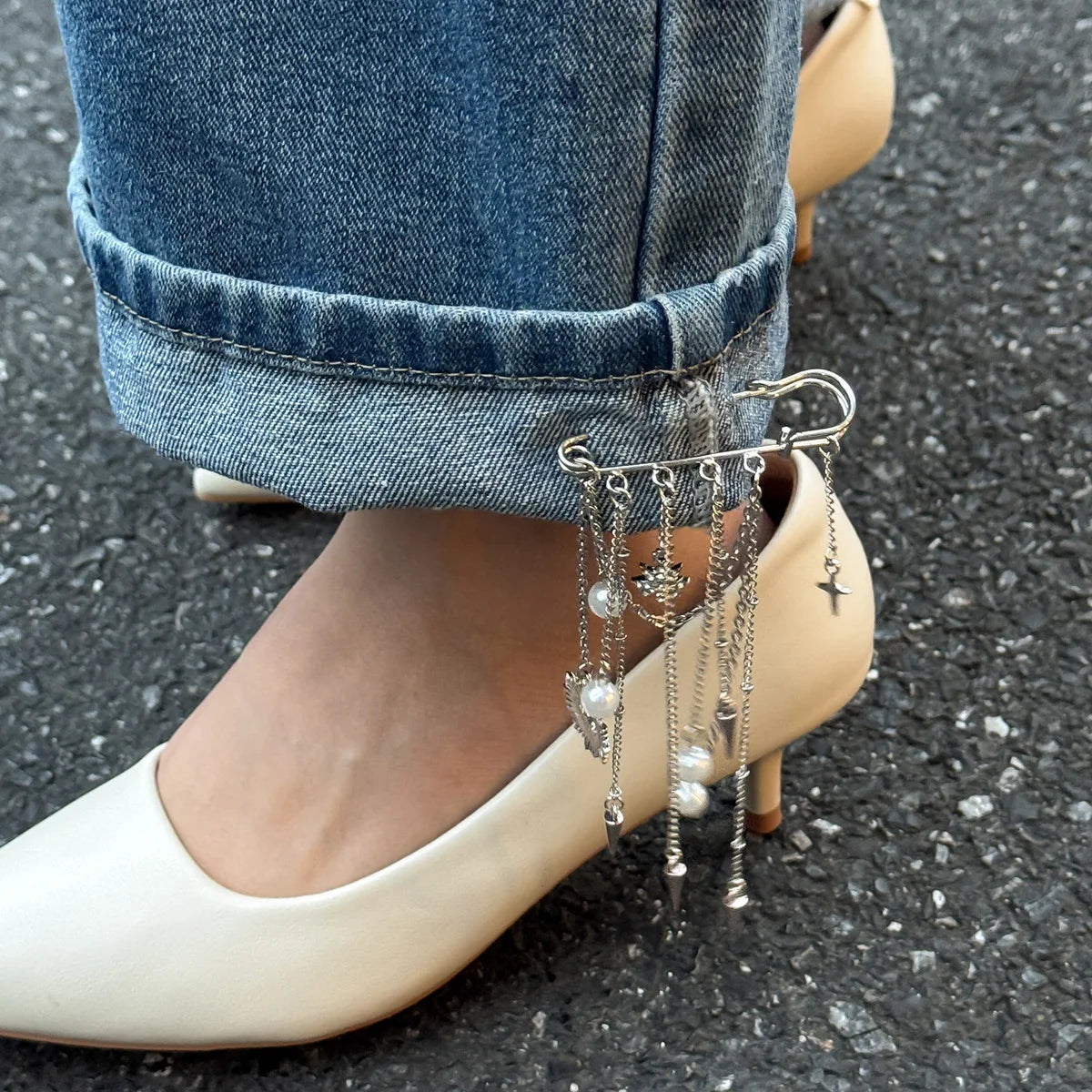 Fashion Evil Eye Pearl Brooch