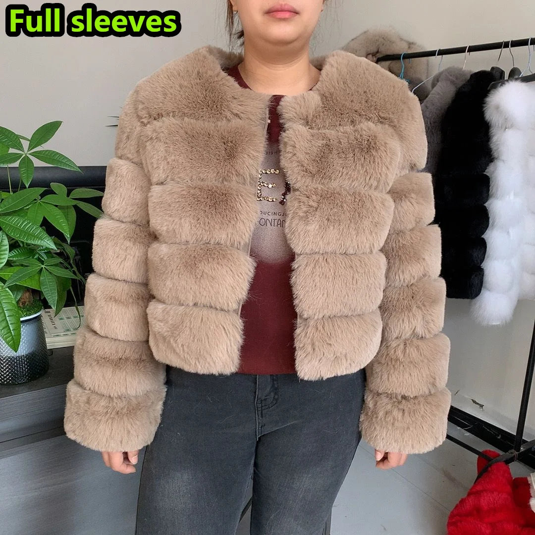 fox fur fluffy jacket