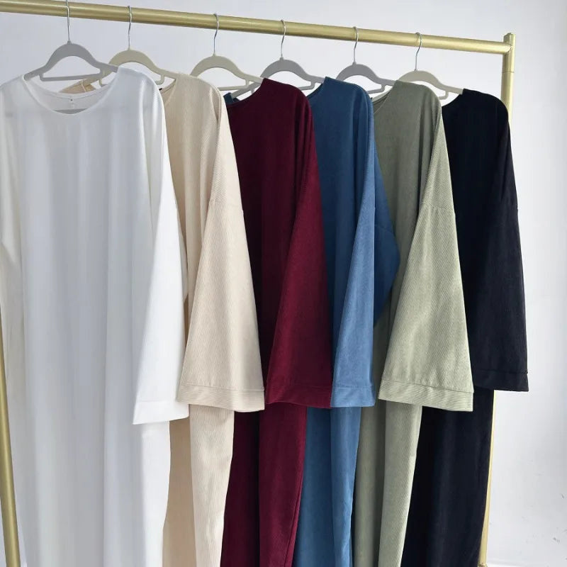 Asala Corduroy Abaya Dress