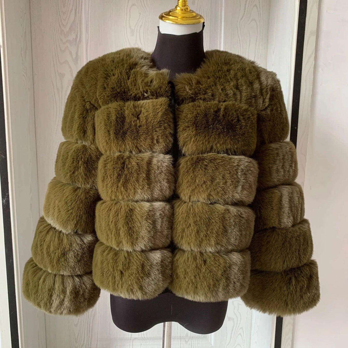fox fur fluffy jacket