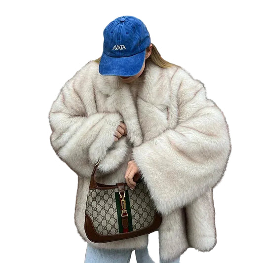 Fluffy Faux Fox Fur Jacket