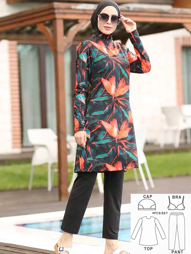 Fattouma Floral Modest Burkini