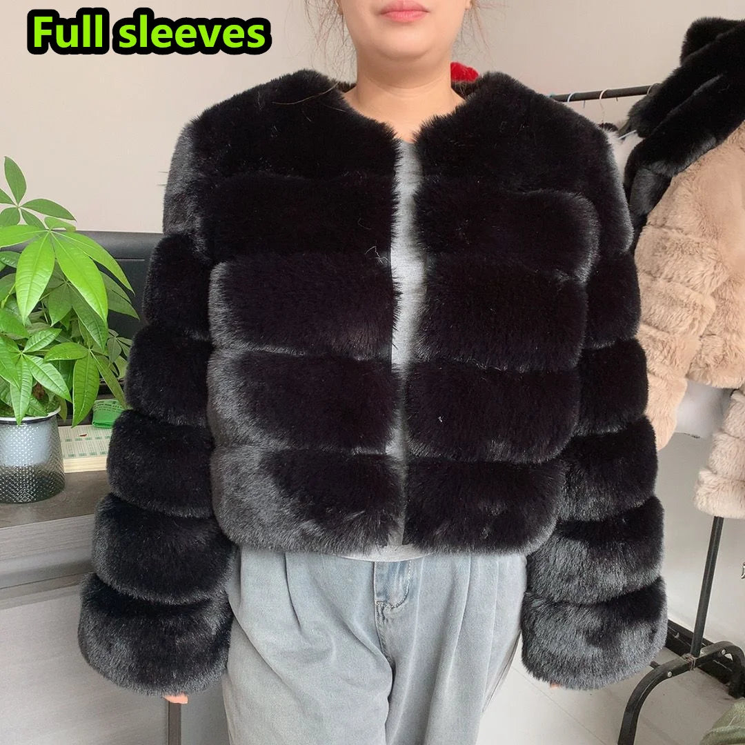 fox fur fluffy jacket