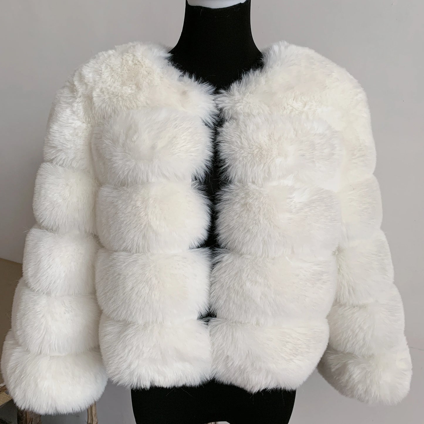 fox fur fluffy jacket