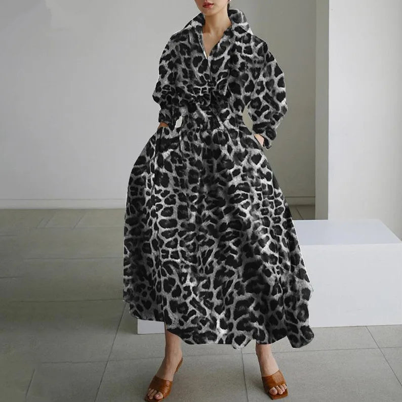 ZMEENNA Fashion Leopard Print Dress