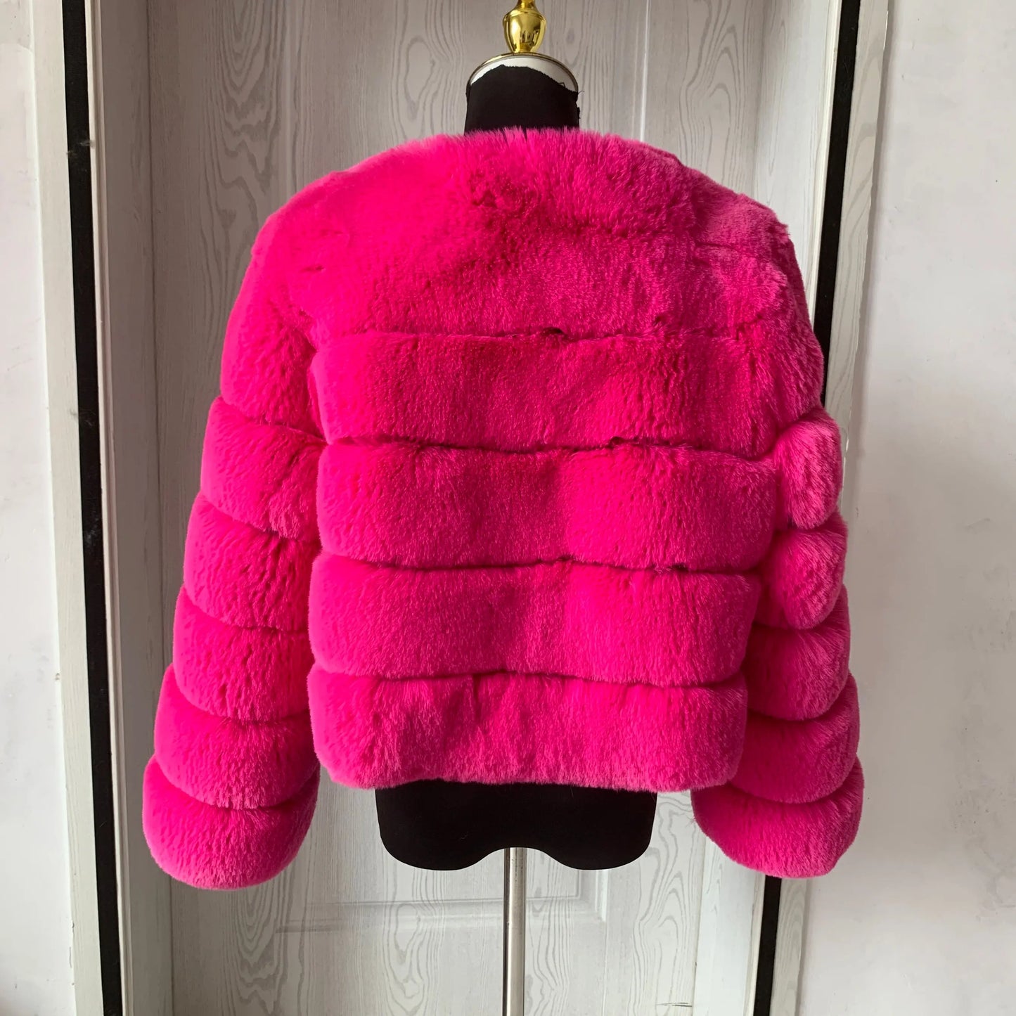 fox fur fluffy jacket