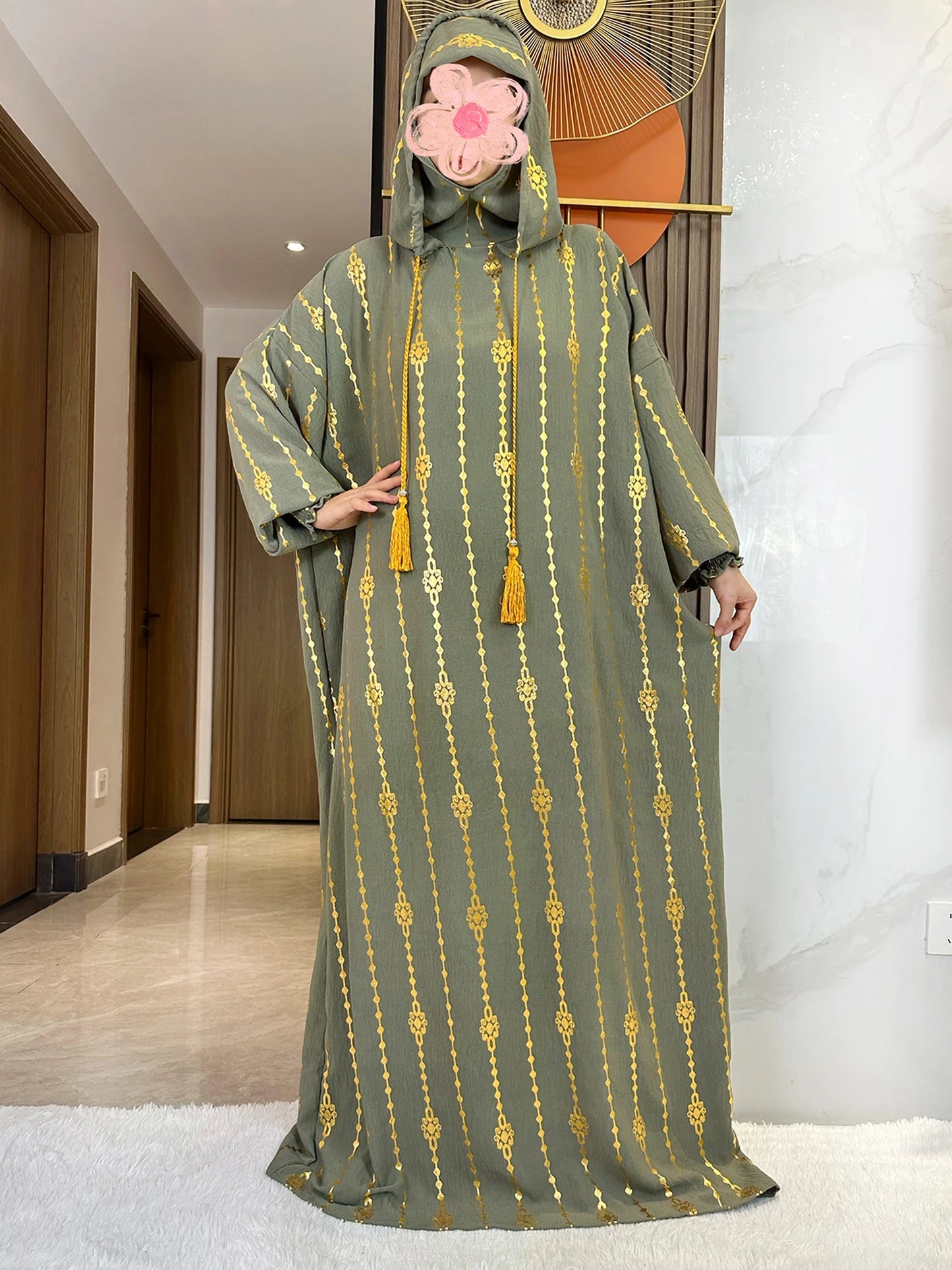 Hijra Muslim Two-Hat Abaya
