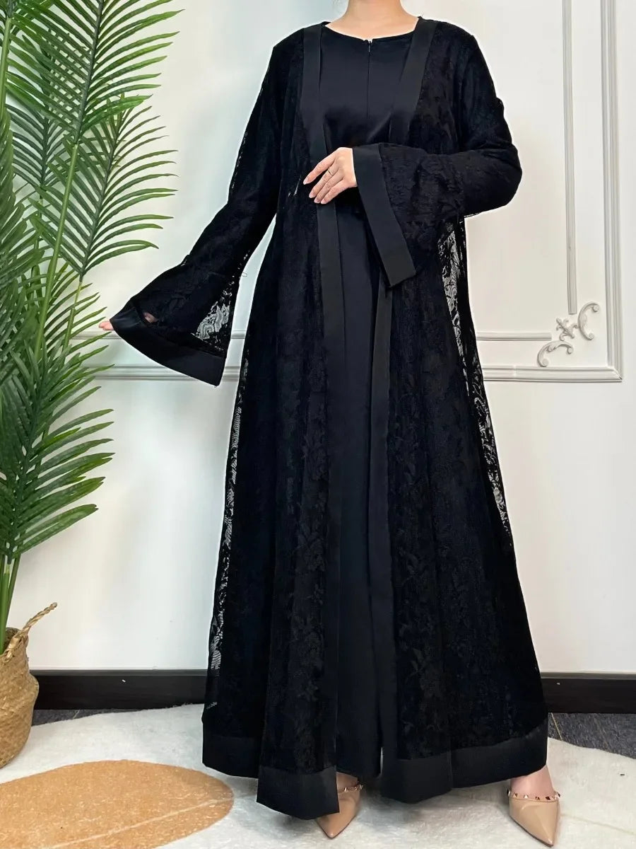 Amara Lace Abaya 2 Piece Set