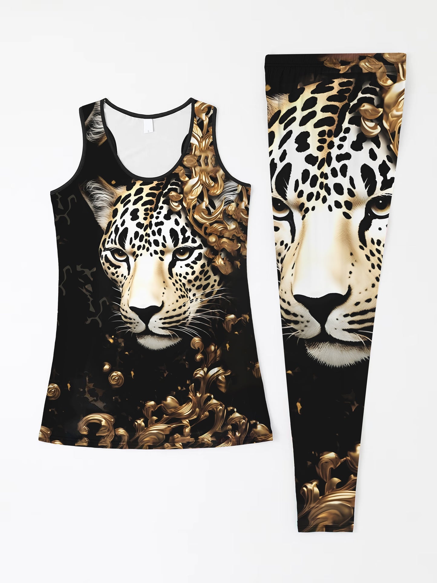 Rhodi6 Leopard Print Fitness Set