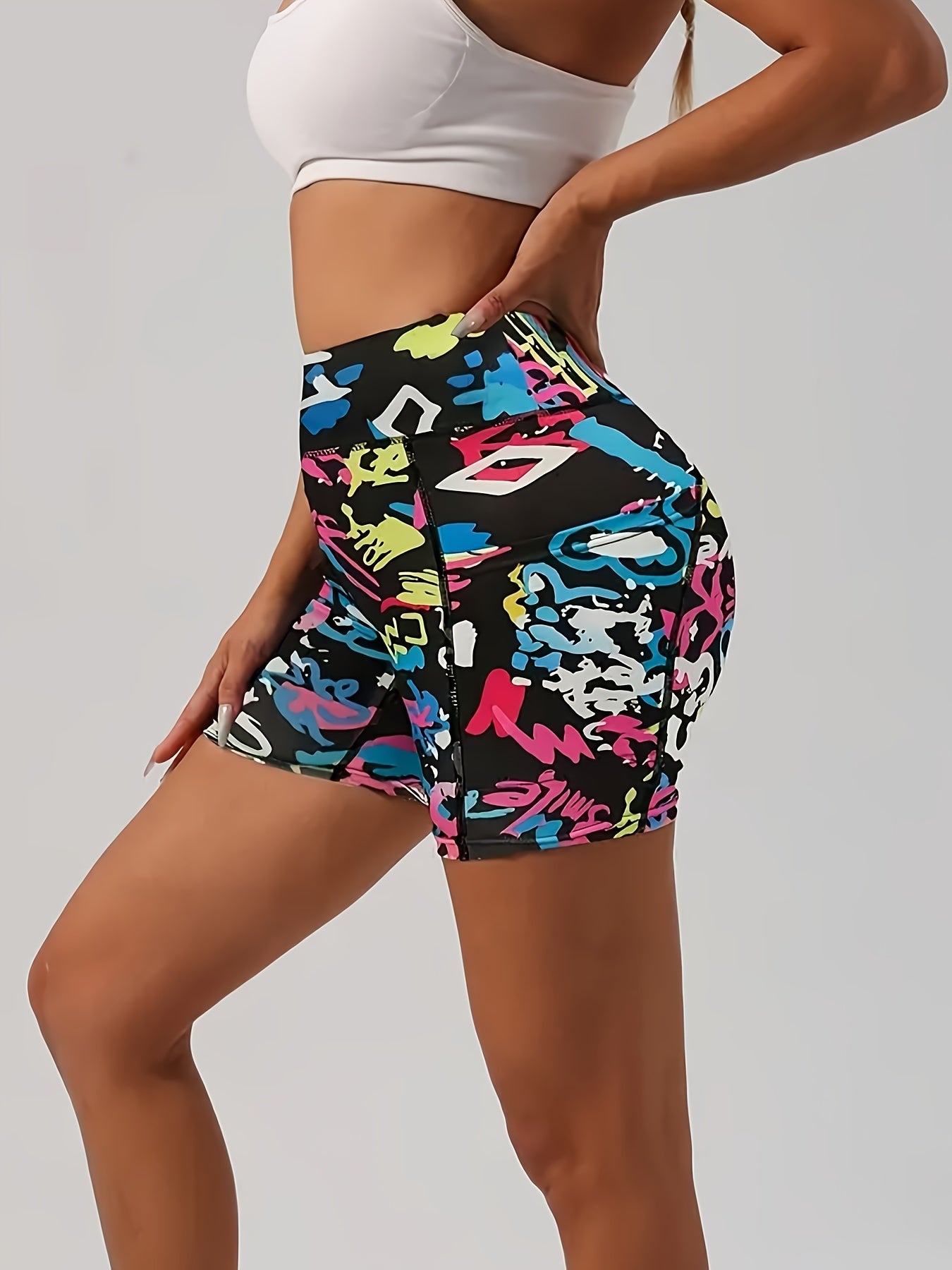 A Set of Five Theodosia Sports Yoga Shorts