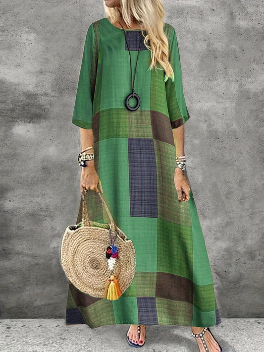Nikoleta Vintage Print Maxi Dress