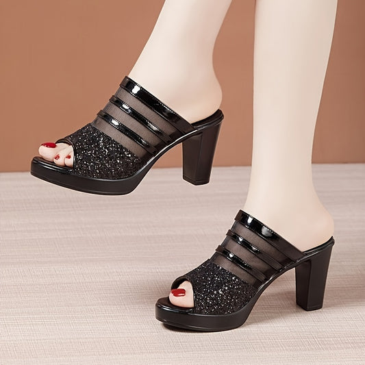 Olfat5 Glitter Sequins Sandals