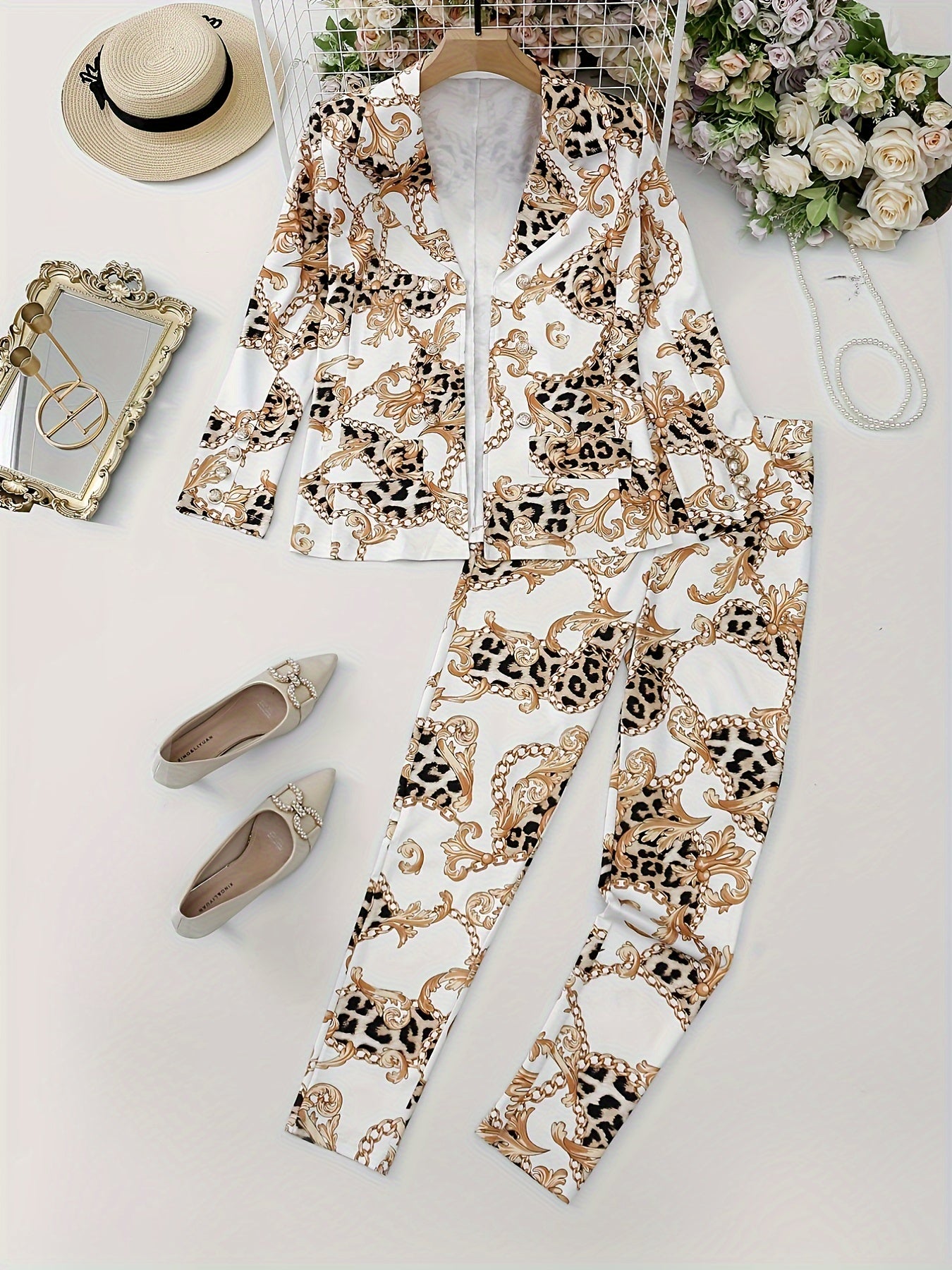 Aphrodite Elegant Two-Piece Blazer Set
