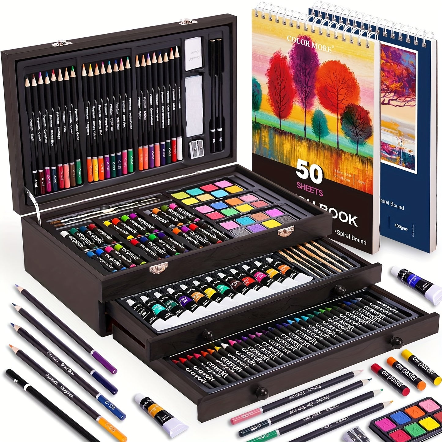 Paradise Colored Pencils Set in Wooden Case