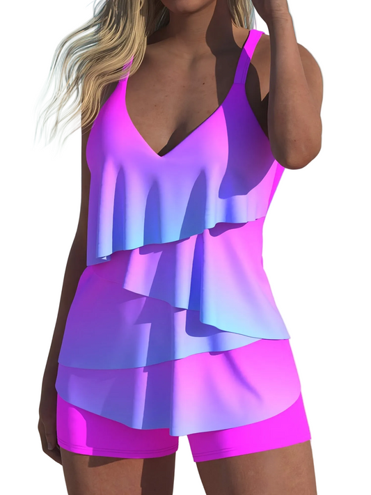 Léonie2 Gradient Print Tankini